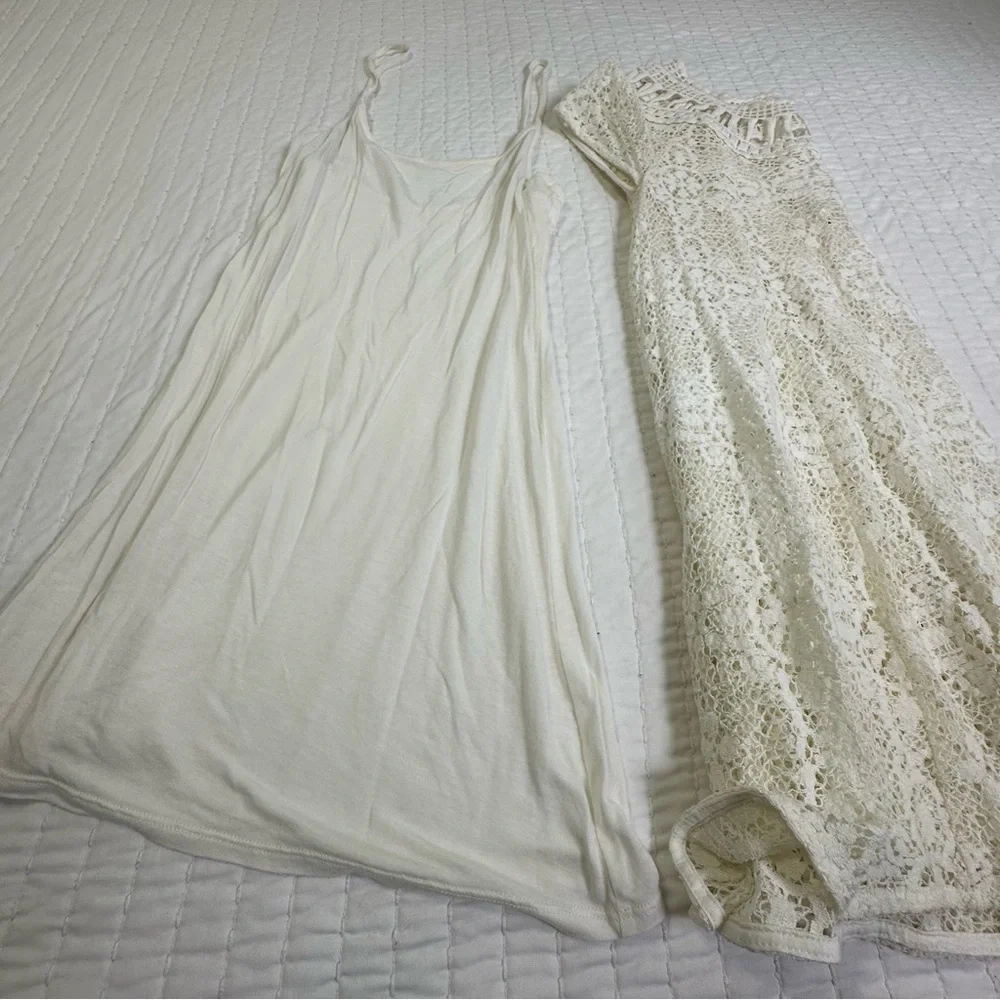 Free People Holy Mountain Mini
Floral Crochet Dress Ivory 
Cottagecore Coquette - Picture 13 of 13